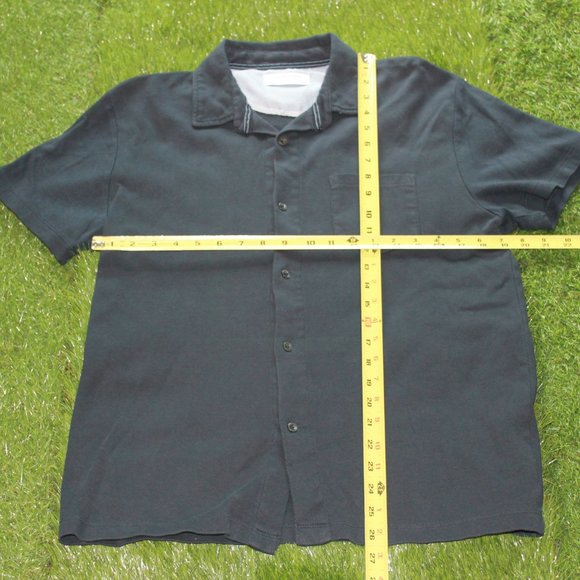 Denim & Flower Men's Navy Button Up Polo Shirt - Size Large - Picture 6 of 11